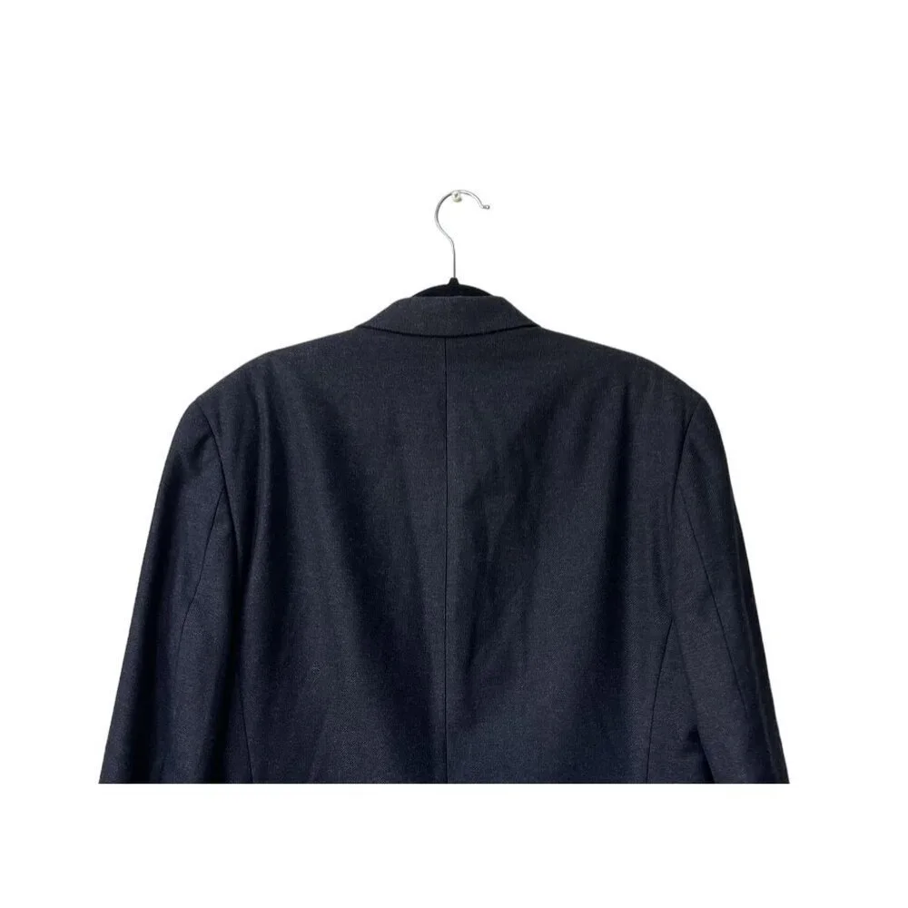 Michael Kors‎ Blazer Coat Jacket 44L Black Wool Cashmere Dressy Classic Suit